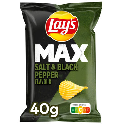 Chips Lay's Max Salt & Black Pepper (20x40gr)