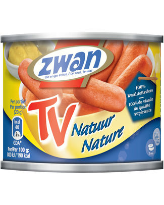 ZWAN Saucisses TV Nature 230g (Carton de 24)