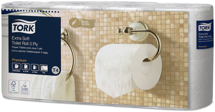 Papier WC Tork extra doux T4 3 plis 56rlx x 19,4m