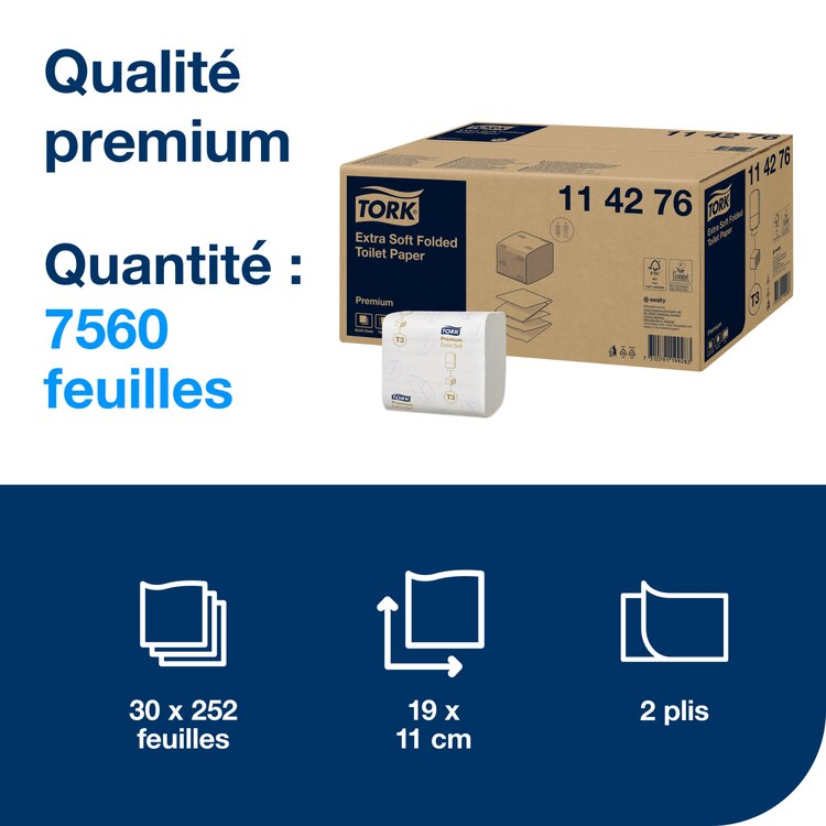 Papier WC Tork Bulk T3 7560 pcs