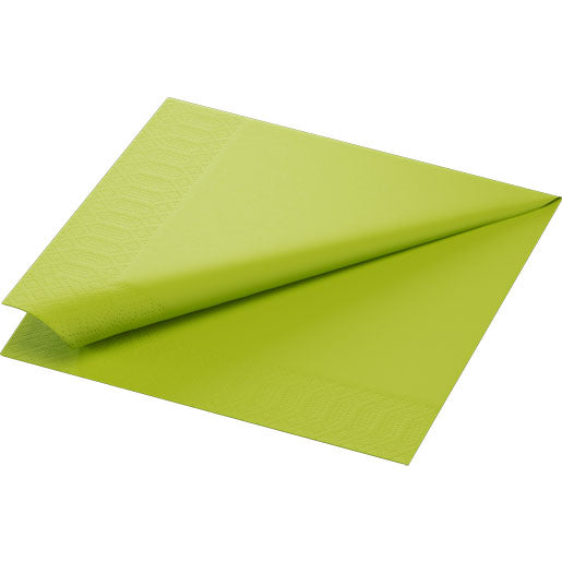 Duni Serviettes papier vert kiwi 40cm/40cm 2 plis 1250pcs