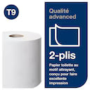 Papier WC Tork Smart One Mini T9 2 plis 12rlx x 110m dévidage central
