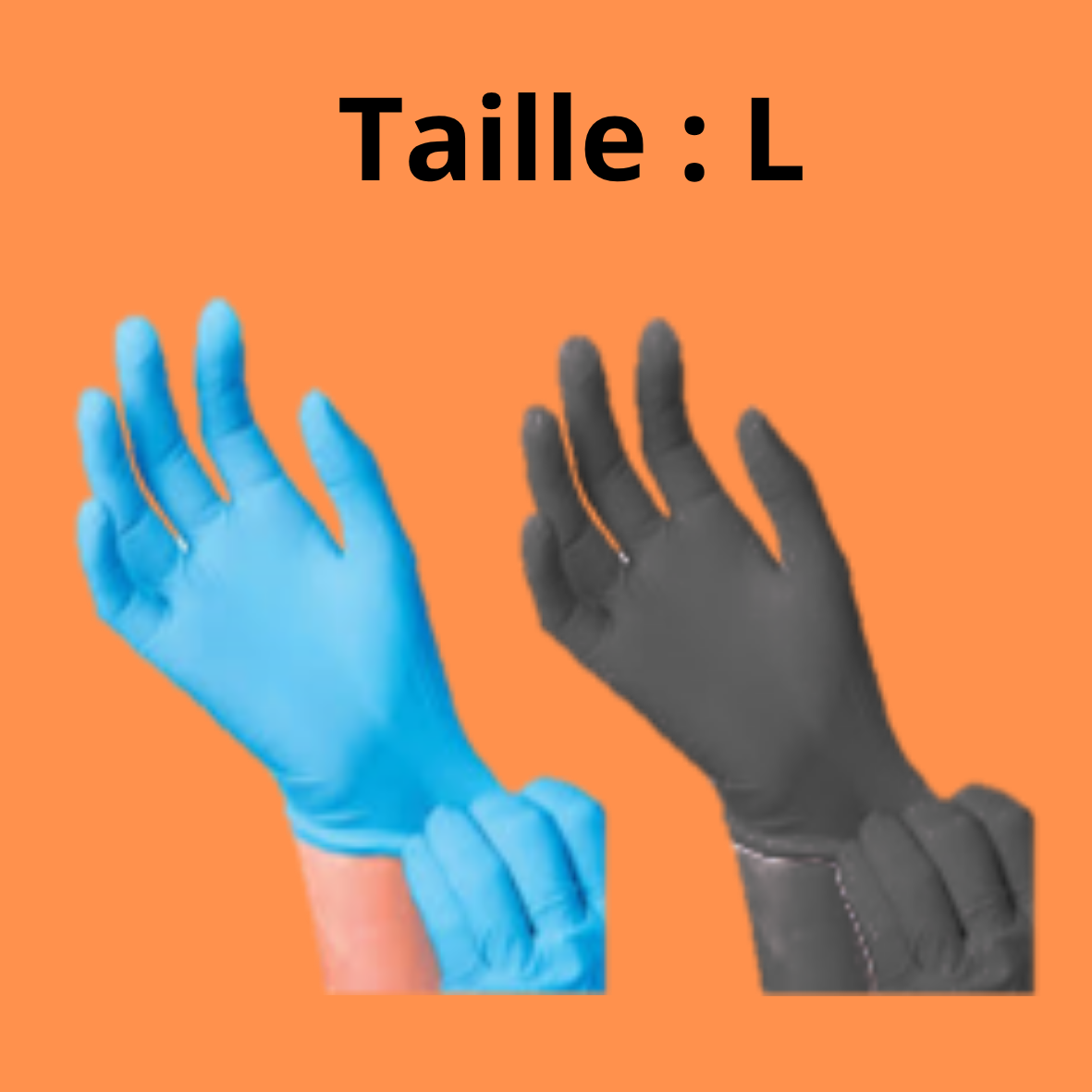 Gants Nitril 100 pcs Taille : L