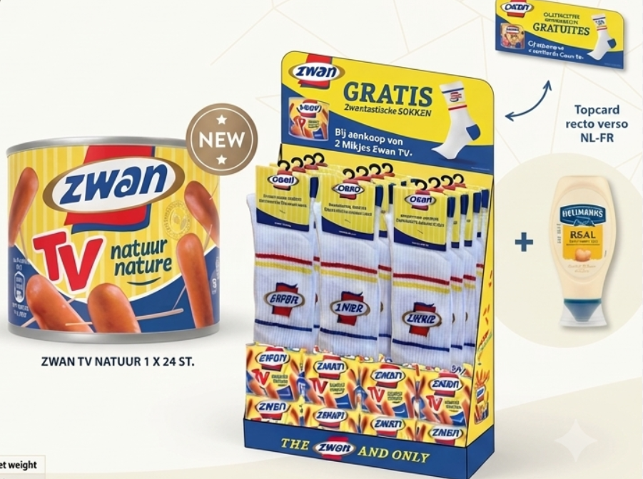 ZWAN Saucisses TV Nature 230g (Carton de 24)