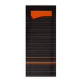 Pochette à couvert & serviette couleurs orange et noire (100pcs)